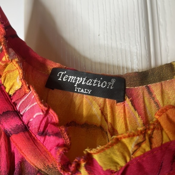 Multi-Color Printed Pleated Free-Flowing Dress - Picture 6 of 15